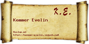Kemmer Evelin névjegykártya